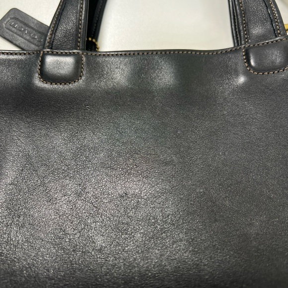 Vintage Coach Bleecker Basket Bag # 9301 in Black Small - Picture 6 of 13
